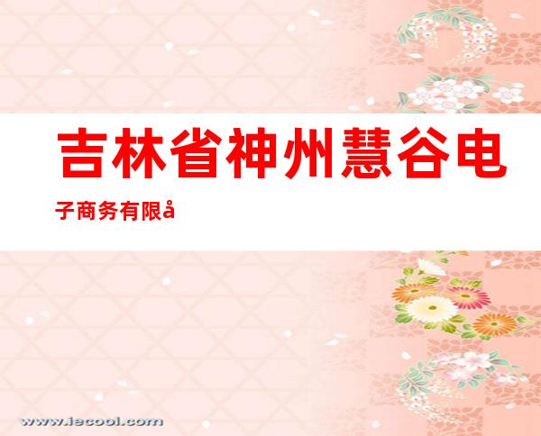 吉林省神州慧谷电子商务有限公司