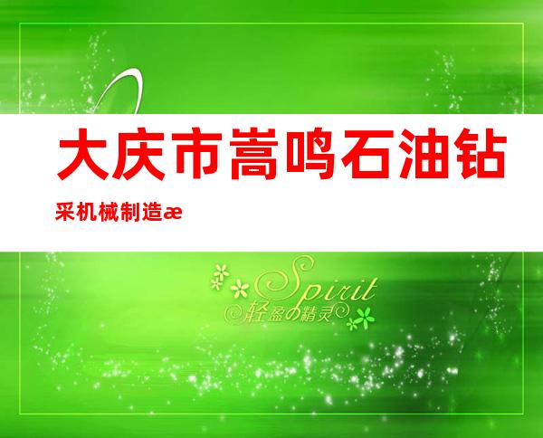 大庆市嵩鸣石油钻采机械制造有限公司